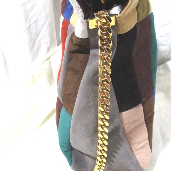 CELINE LARGE HOBO MULTICOLOR RAINBOW Bag Purse Patchwork NEW - Picture 12 of 16